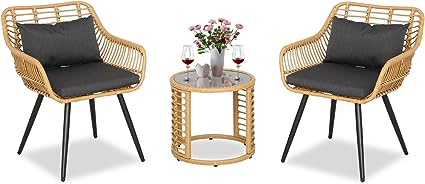 Metaso Outdoor Furniture Bistro Set – Patio Conversation Set