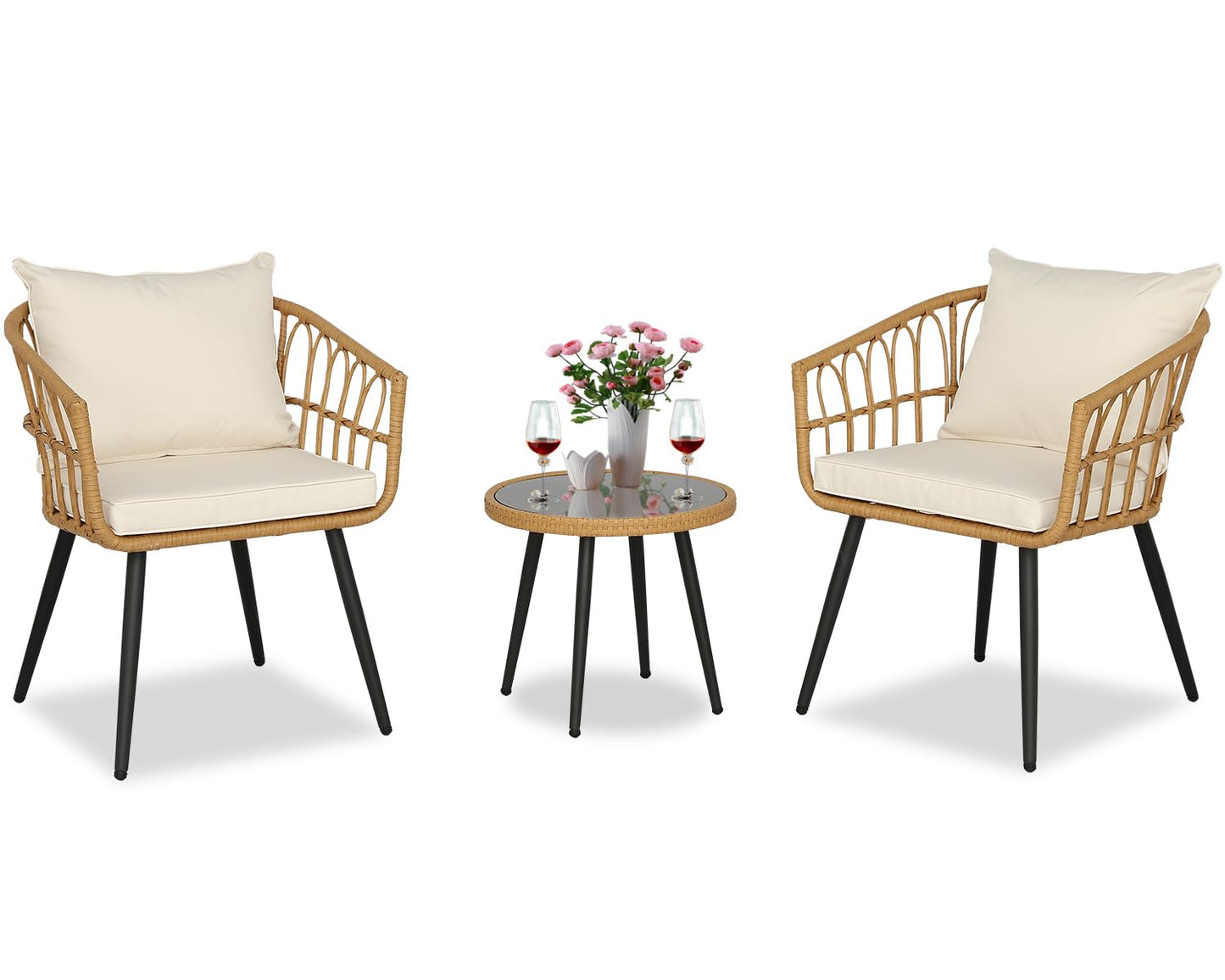 Metaso Outdoor Furniture Bistro Set – Patio Conversation Set