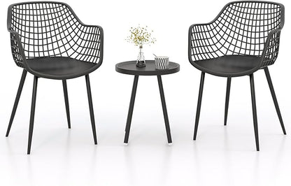 Metaso 3-Piece Patio Bistro Set – All-Weather Heavy Duty Table & Chairs