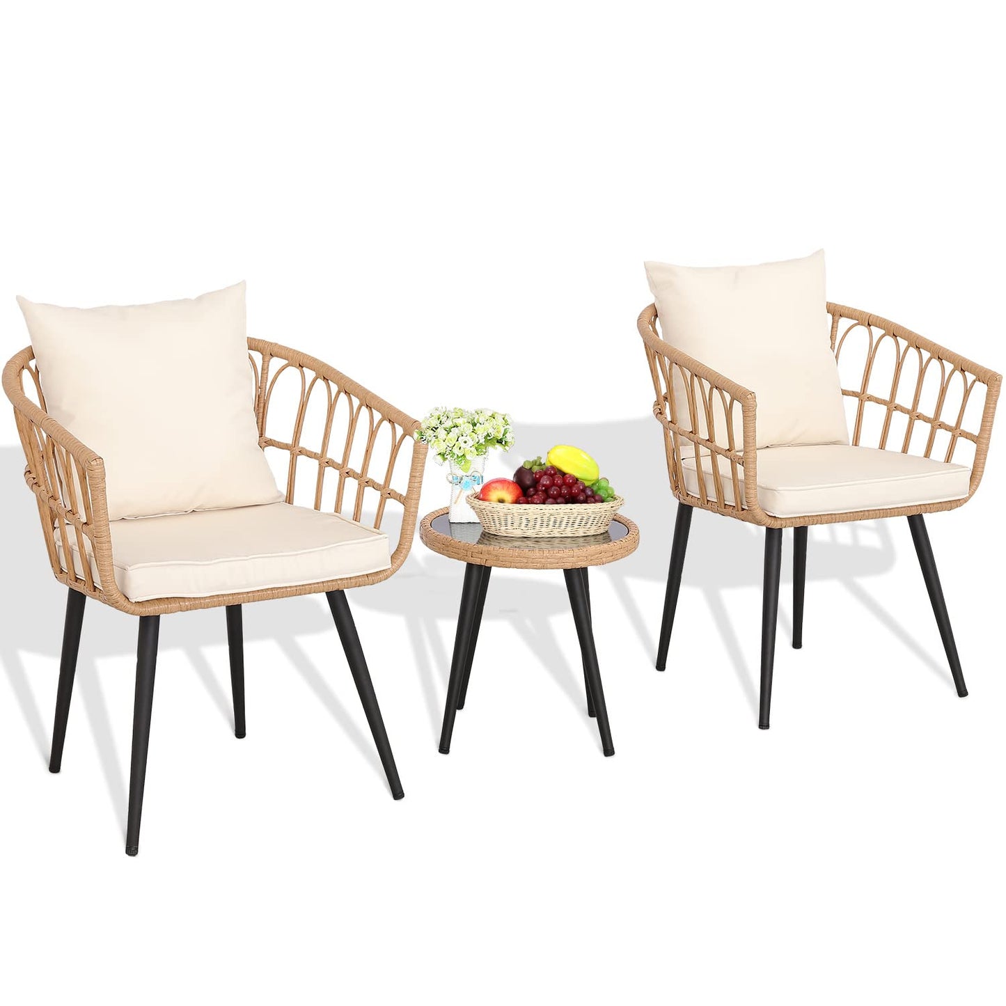 Metaso Outdoor Furniture Bistro Set – Patio Conversation Set