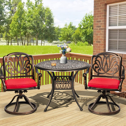 Metaso 3-Piece Outdoor Bistro Set – Cast Aluminum Conversation Set