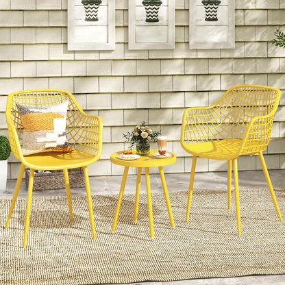 Metaso 3-Piece Patio Bistro Set – All-Weather Heavy Duty Table & Chairs