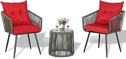 Metaso Outdoor Furniture Bistro Set – Patio Conversation Set