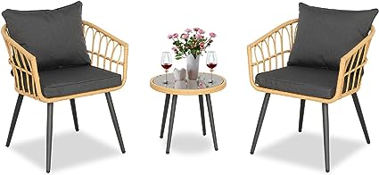 Metaso Outdoor Furniture Bistro Set – Patio Conversation Set